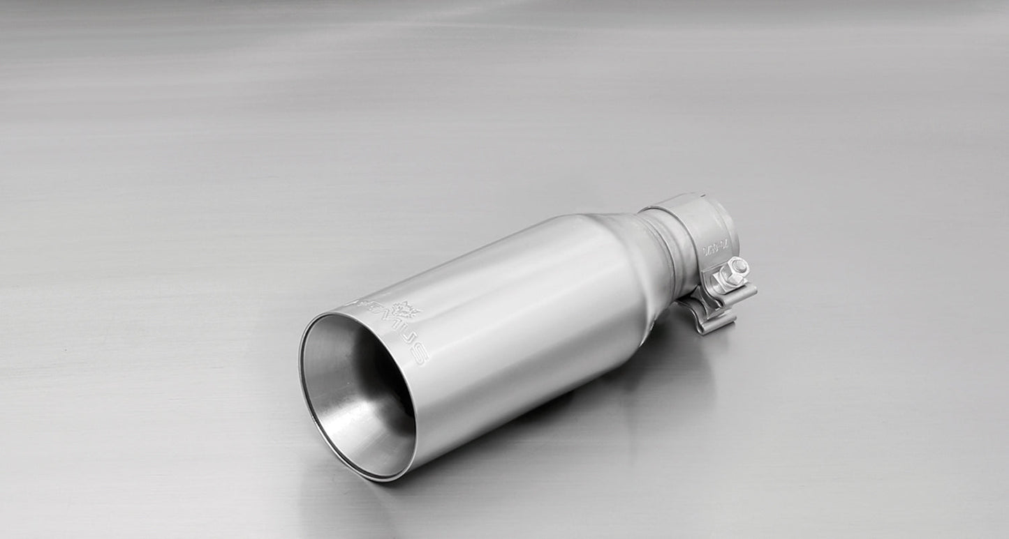 Remus Sports Rear Silencer Back Box Muffler for Audi A3 1.8T 1.8 Turbo (Petrol) - Stainless Steel Axle-Back Performance Exhaust Upgrade - Single 90mm Straight-Cut Polished Chrome Tailpipe/Tip - Bolt-On Fit, OEM+ Sound