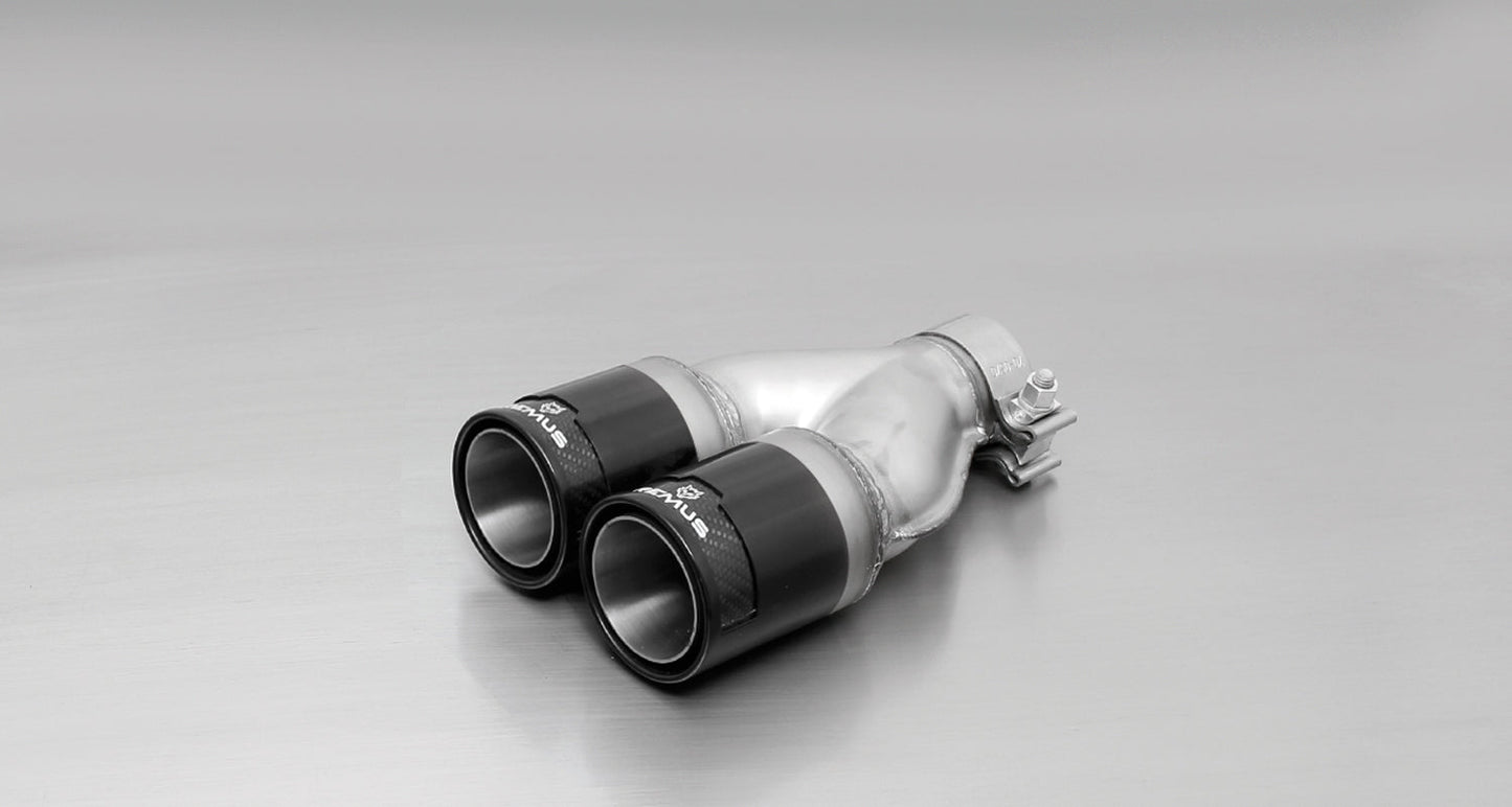 Remus Audi A3 8P 2.0 FSI Rear Silencer Left, Twin 84mm Tailpipes, 110kW (2003-2012) - Stainless Steel Axle-Back Exhaust Back Box, EEC Approved, 36-Month Warranty