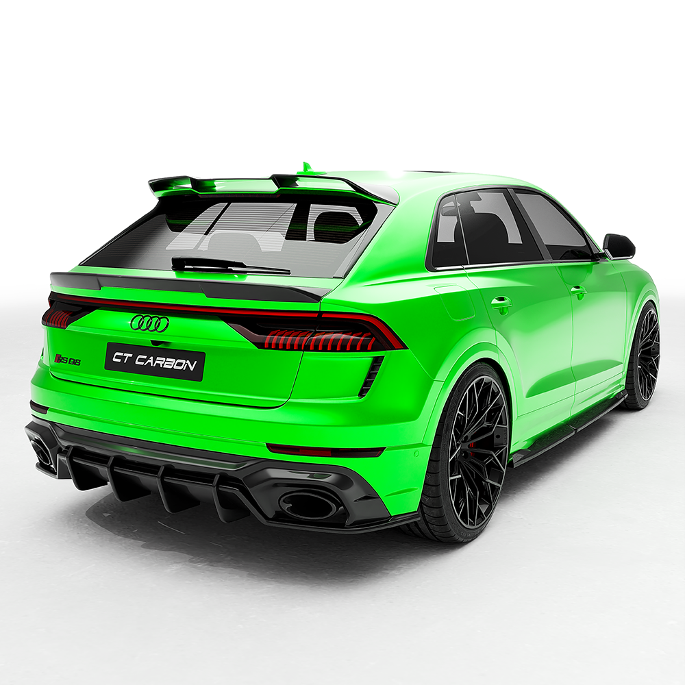 Audi RS Q8 RSQ8 Carbon Fibre/Fiber Rear Spoiler Tailgate Wing - Boot/Trunk Lip Rear Wing Extension | CT Design | 2020+