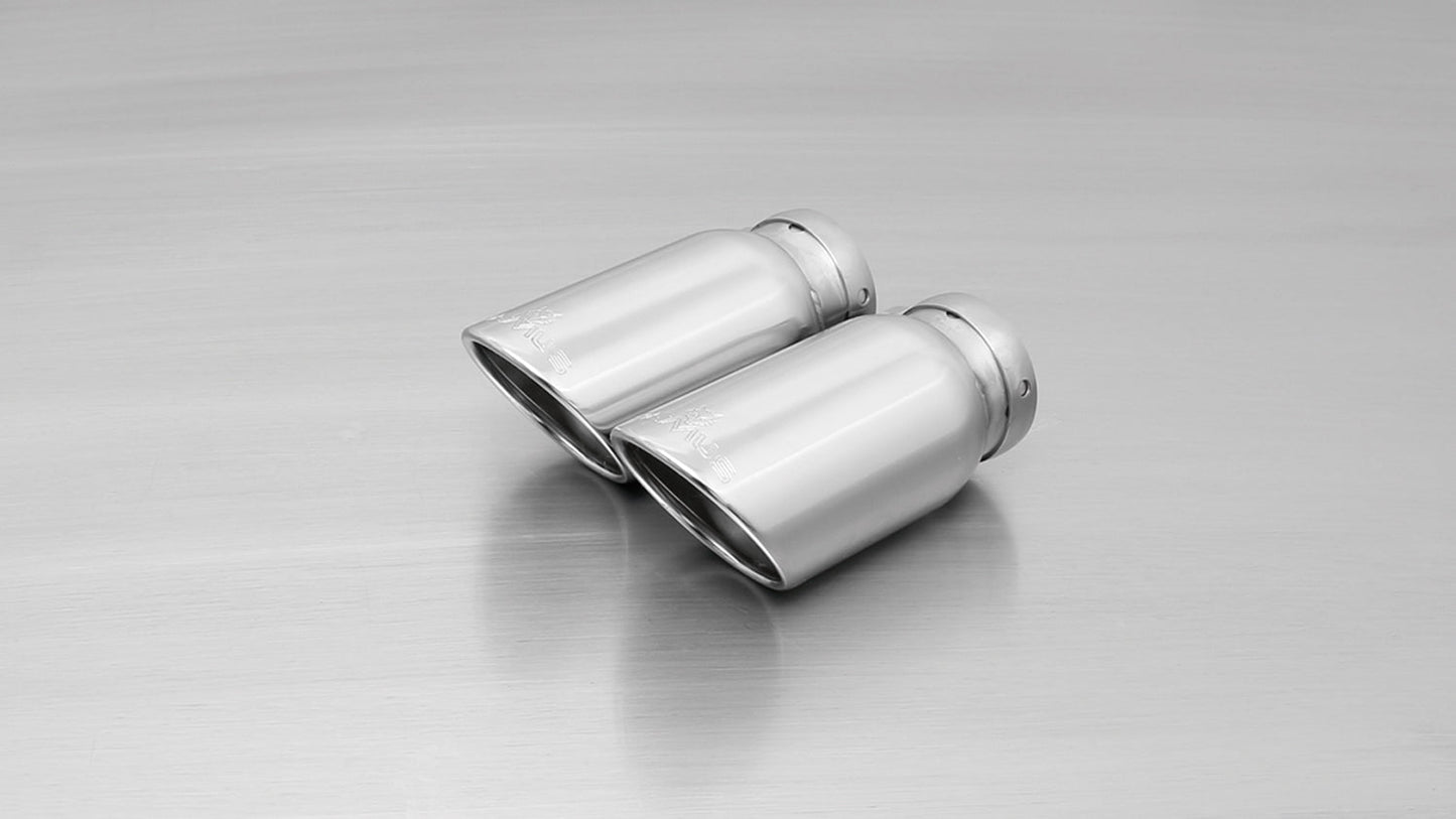 Remus Performance Rear Silencer/Muffler Back Box Axle-Back (Left) for Audi A3 8V/8VA Sportback 1.8 TFSI Turbo 125kW 2013+ - Stainless Steel Sports Exhaust, ECE/EC Approved, Twin 84mm Tailpipes
