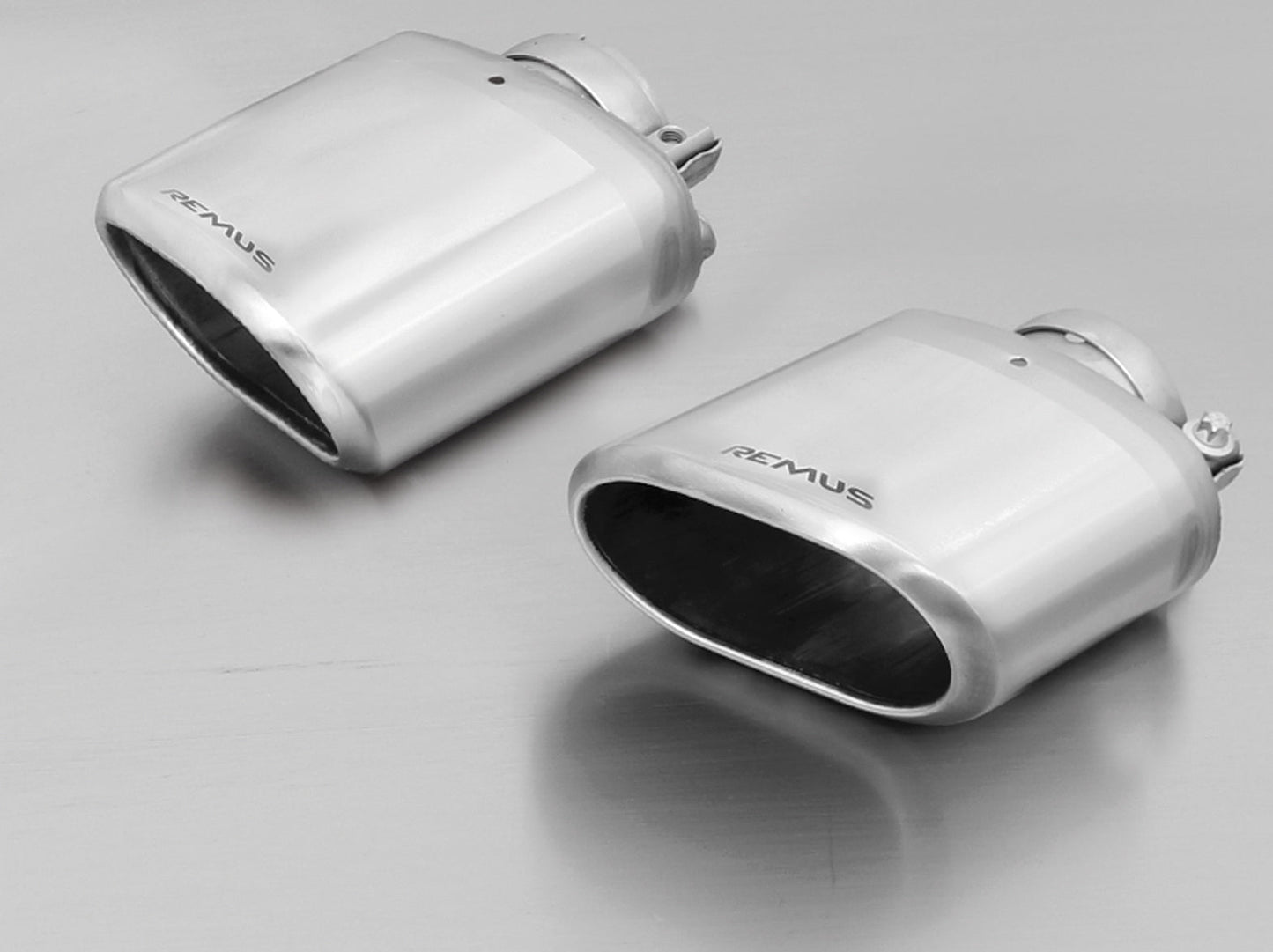 Remus Resonated Cat-Back Exhaust System for Seat Leon Cupra 2.0 TSI 5F ST Estate 2014+ (213 kW CJXH) Left/Right Dual Exit with Twin 133x85 mm Angled Chromed Tailpipes, 70 mm Stainless, EEC Approved No GPF