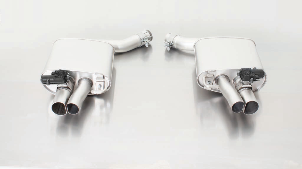 Remus Valved Rear Mufflers/Back Boxes L/R | Axle-Back Exhaust for Audi RS6 C7 Avant 4.0 TFSI V8 | Plug & Play OE Valve Control | Uses OEM Tailpipes | Stainless Steel | ECE/E-Mark Approved | Non-GPF/OPF | RS6 Estate Sports Exhaust Upgrade