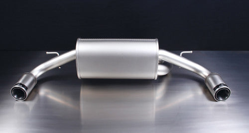 Remus Axle-Back Exhaust Muffler Rear Silencer/Back Box with Street Race Carbon Tips for BMW 1 Series F20/F21 114i 116i 118i N13 1.6T (2011+) - Twin/Dual Exit 84mm, 65mm Stainless Pipework Performance Upgrade