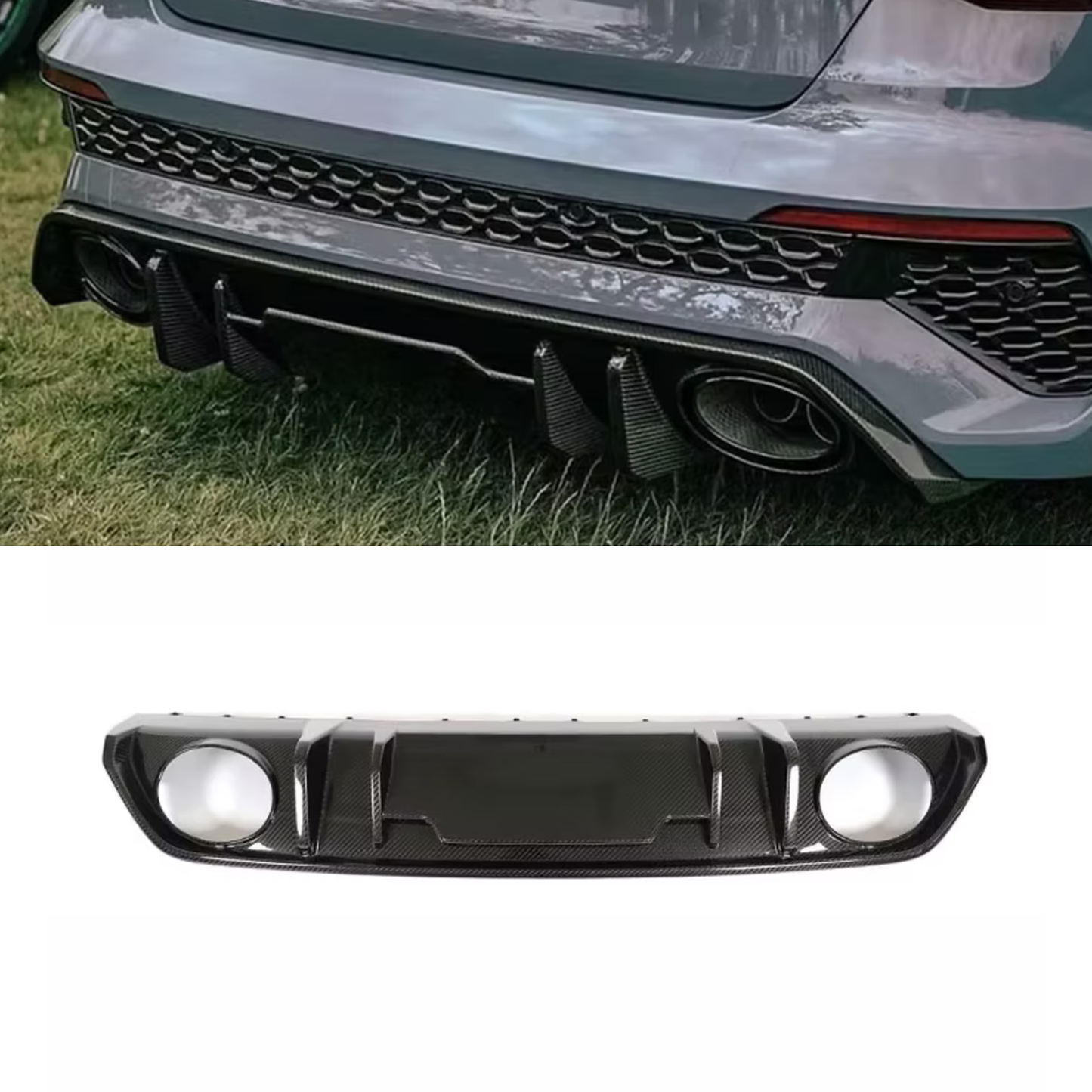 Audi RS3 8Y 2021+ Carbon Fiber Rear Diffuser Kit