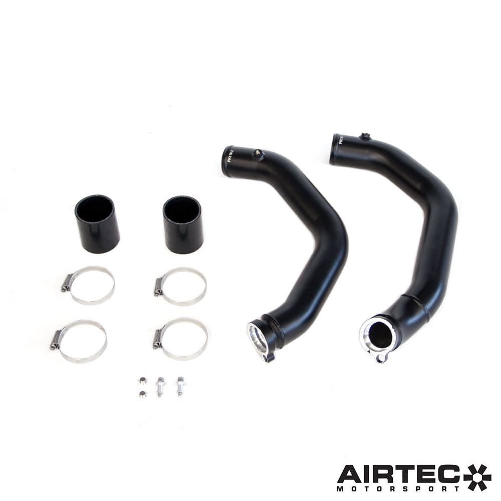 AIRTEC Motorsport Turbo Outlet & Hot-Side Charge Pipes Kit for BMW M3 F80, M4 F82/F83 & M2 Competition F87 (S55) - Aluminium Boost Pipe/Charge Air Hard Pipe Upgrade, Compressor Outlet to Chargecooler/Intercooler
