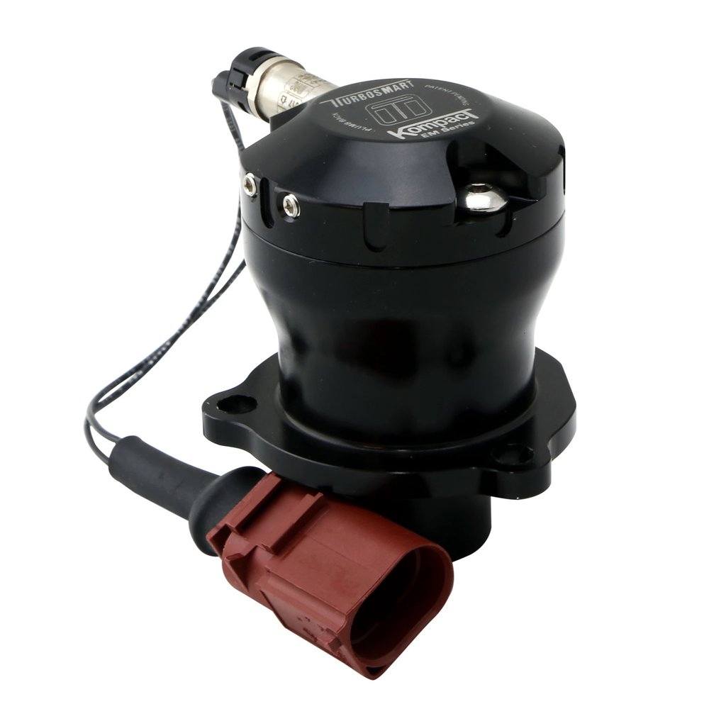 Turbosmart Kompact EM Plumb Back BOV VR1 Electronic Recirculating Diverter Valve for VAG MQB 1.8T/2.0T (VW Golf GTI/R Mk7 Mk7.5, Audi A3/S3 8V, TT, Seat Leon, Skoda Octavia) Plug & Play, OEM Fit, Fast Response, Leak-Free Billet