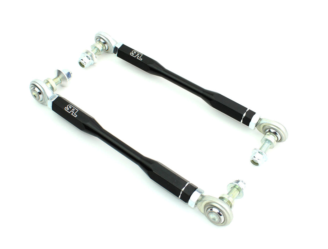 SPL Parts Adjustable Front Sway Bar End Links / Anti-Roll Bar Drop Links (Stabiliser/Stabilizer) for BMW F8X - F80 M3, F82/F83 M4, F87 M2 - Heim/Rose Joint ARB Link Kit - SPL FE F8X