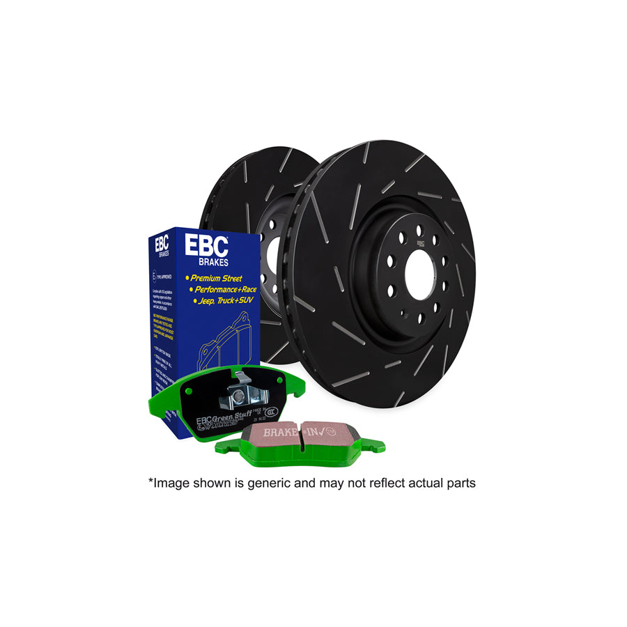 EBC PD06KF092 Greenstuff 2000 Front Pads & USR Slotted Discs Kit for BMW 3 Series E36 & Z3 (ATE Caliper) – 286mm Front Brake Upgrade DP2914 + USR552