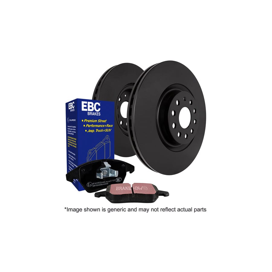 EBC PDKF583 Daihatsu Move 0.8 1996-1999 Front Brake Pads & Plain Discs Kit - Ultimax2, 211mm Solid