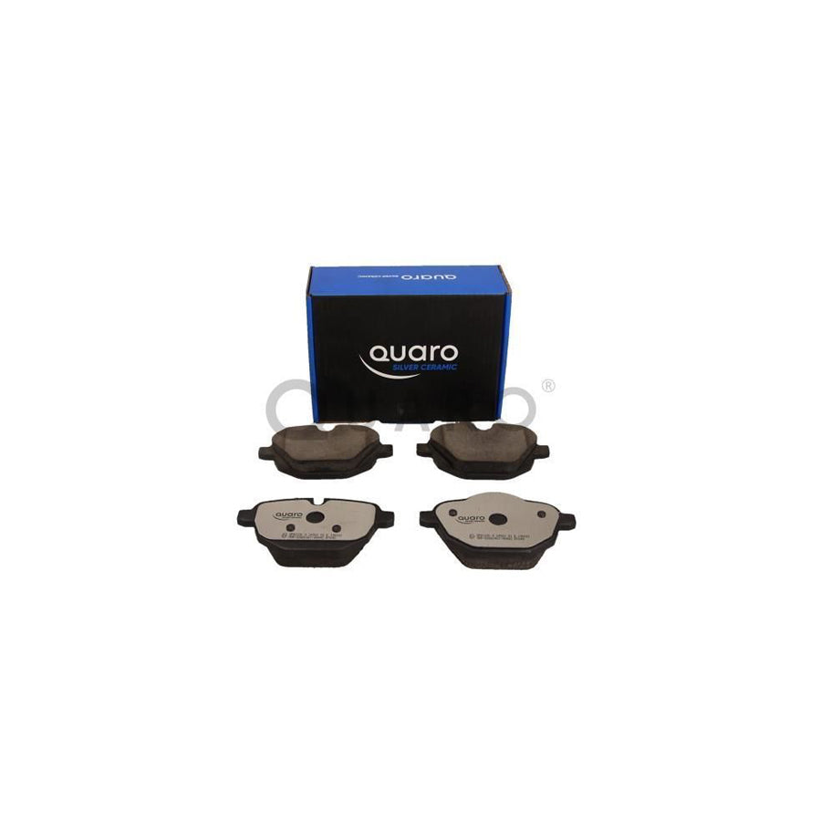 Quaro QP8123C Ceramic Disc Brake Pads Set - Low Dust Quiet Car Pads, TRW Caliper Compatible OE-Spec Direct Fit Replacement, Wear Sensor Ready, Front/Rear Axle Set (UK) - 106x62.4/56x18mm