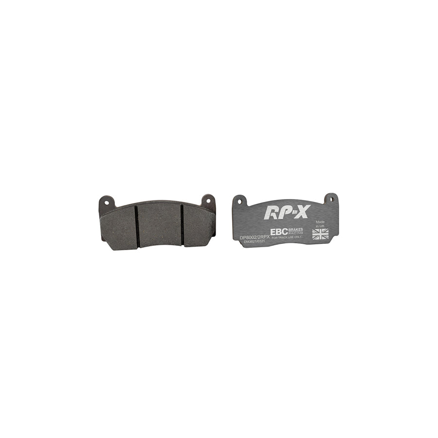 EBC Racing RP-X Front Brake Pads for BMW | DP8002/2RPX | Track/Race | Fits EBC Apollo-4 & Apollo-4R 100 Series Calipers | High Friction 0.55, Up to 850°C