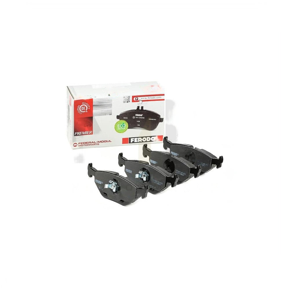 Ferodo FDB850 Eco-Friction Disc Brake Pads for BMW 3 Series E36/E46, Z1, Z3, Z4 E85/E86 (ATE/Teves Calipers) - OE Spec Low Dust Quiet Road Pads, Wear Sensor Slot, With Piston Clip - Replacement Brake Pad Set