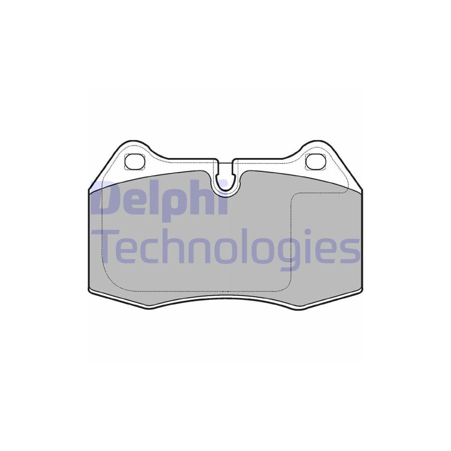 Delphi LP1584 (LP 1584) Disc Brake Pads Axle Set - Brembo Caliper Compatible Pad Kit - ECE R90 Approved OEM Replacement - Low-Metallic, Anti-Squeal