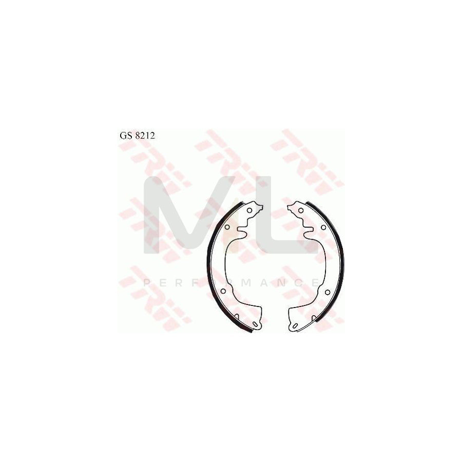 TRW GS8212 Rear Drum Brake Shoes for Renault Estafette, 36mm Wide - OE Quality Brake Linings/Friction Set, Direct-Fit Back Brake Shoe Kit for Classic Van