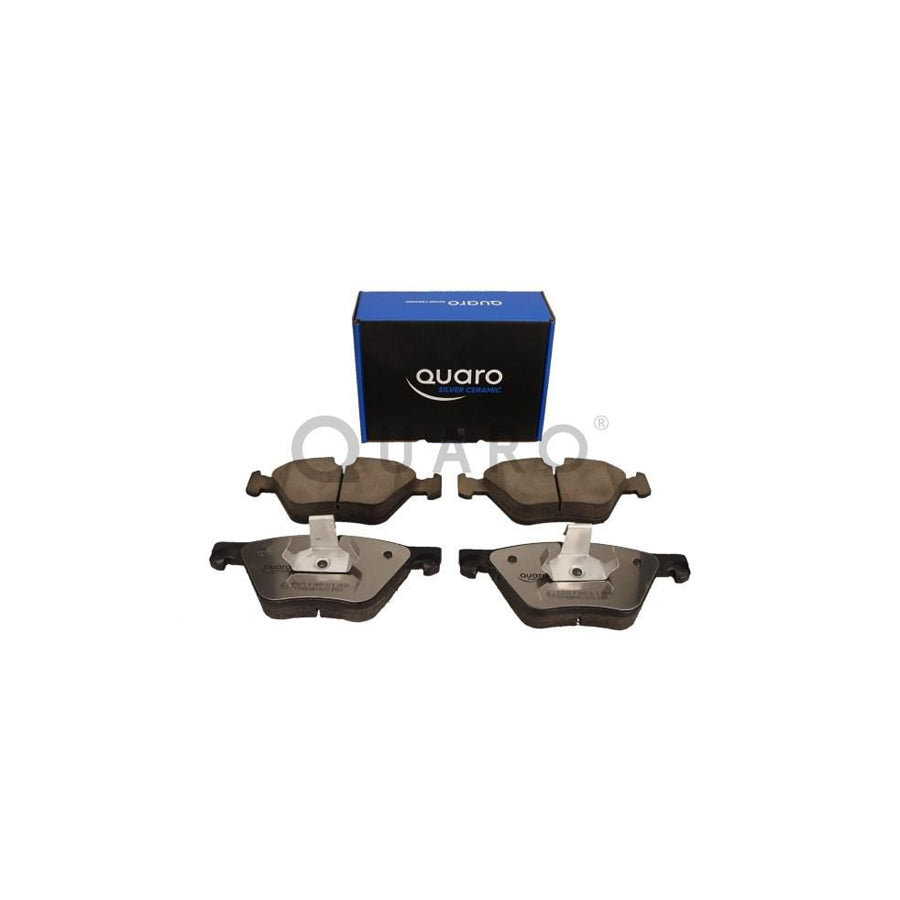 Quaro QP3677C Ceramic Brake Pad Set for BMW 5 Series (Teves) - Low Dust Axle Set, Wear Sensor Ready - QUARO-QP3677C