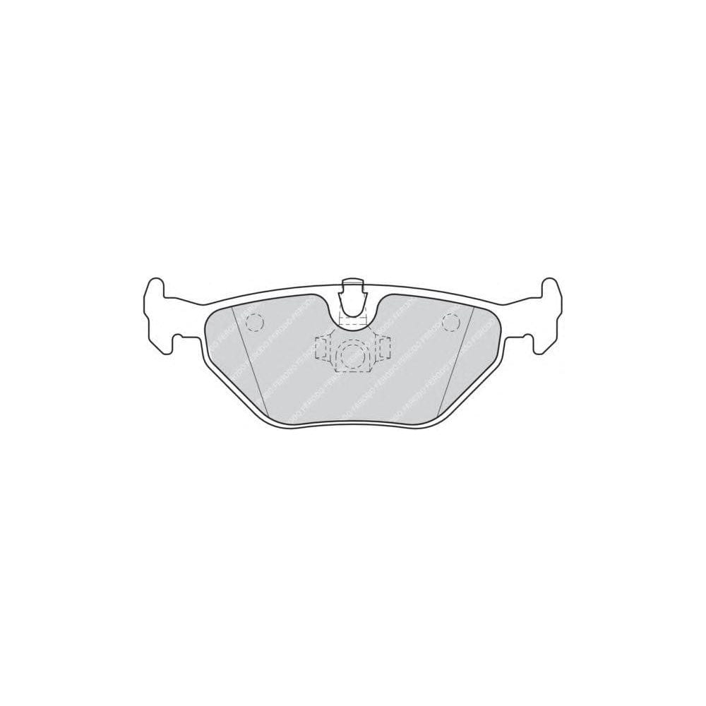 Ferodo FQT1301 Rear Brake Pads Disc Pad Kit for ATE Type Rear Calipers - With Piston Clip, No Wear Sensor - OE Replacement - BMW 3 Series E46, Z4 E85/E86, Alpina Roadster S, MG ZT, Rover 75, Saab 9-5, Wiesmann MF3
