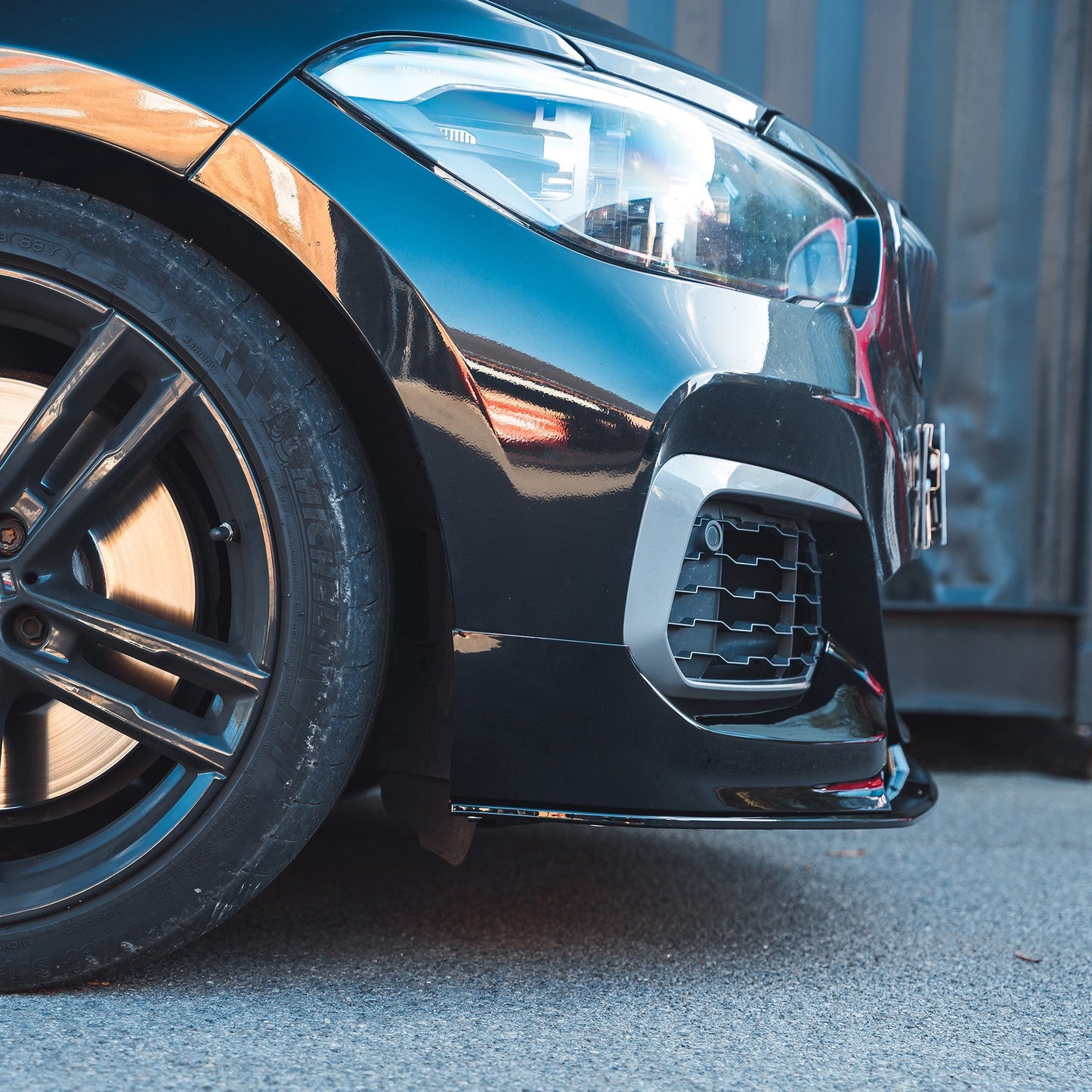 BMW 1 Series F20 F21 LCI Facelift 2015–2020 Front Lip Splitter Spoiler – Gloss Piano Black ABS – Bumper Lip, Chin Spoiler, Front Lower Lip, Aero Valance by CT Carbon