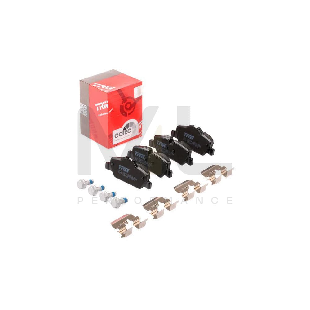 TRW GDB2088 Brake Pad Set for MINI F55 F56 F57 (Cooper, Cooper S, JCW, One, Cooper D/SD) - Wear Sensor Ready, with Brake Caliper Screws & Accessories - OE Quality Replacement