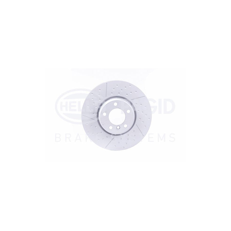 Hella PRO High Carbon 340mm 2-Piece Slotted & Dimpled Vented Coated Performance Brake Disc - 8DD 355 120-821 (HELLA-8DD355120821)