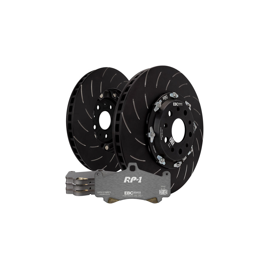 Toyota GR Yaris 1.6 Turbo Front Brake Kit 2020-2022 - EBC Racing P2DK058RP1 with RP-1 Pads & 356mm 2-Piece Floating Grooved Discs