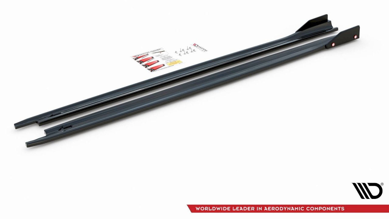 Maxton Design - SIDE SKIRTS DIFFUSERS V.2 + FLAPS SKODA OCTAVIA RS MK4