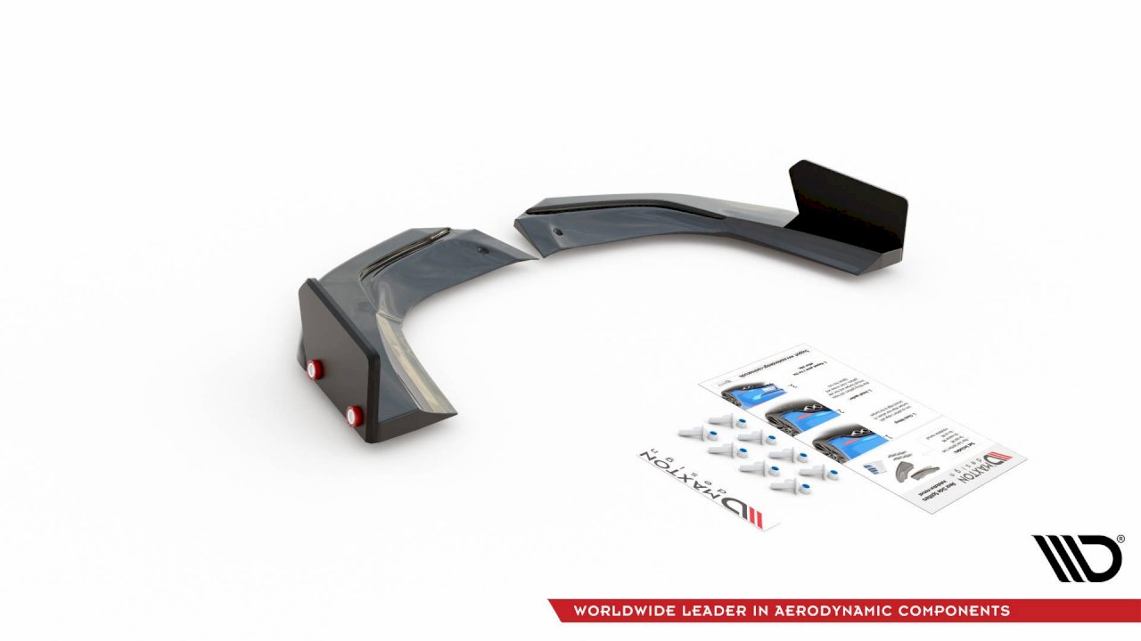 Maxton Design - REAR SIDE SPLITTERS V.2 + FLAPS MERCEDES AMG A 45 S AERO PACK W177