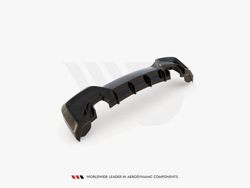 Maxton Design Gloss Black Rear Diffuser/Valance/Apron Splitter Insert for BMW 1 Series M135i F20/F21 (2011-2015) – Rear Bumper Lower Lip Spoiler Trim