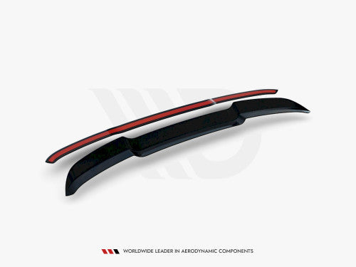 Maxton Design Gloss/Piano Black Rear Spoiler Lip, Roof Spoiler Add-On & Boot Tailgate Wing Cap for BMW 1 Series F40 M135i (2019+, incl xDrive) | Rear Wing Extension | ABS OEM Style | 3M Tape | M135i Only