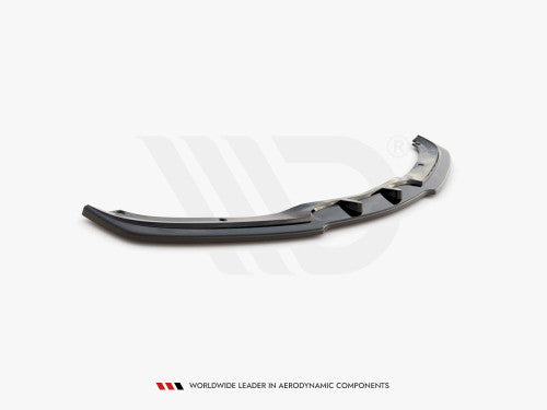 Maxton Design V2 Gloss Black Front Splitter / Lip / Chin Spoiler for BMW 3 Series E90 E91 LCI Facelift 2008-2011 - Saloon Sedan & Touring Estate - ABS Front Bumper Lower Valance Aero Blade Apron - Front Skirt Extension Body Kit Lip