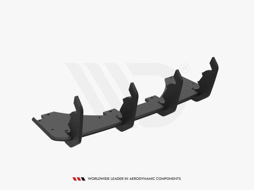Maxton Design Street Pro Rear Diffuser / Lower Valance for BMW X5 M F85 (2014-2018) - Matte Black 10mm ABS, Optional Red Core Accent - Rear Splitter/Apron Bumper Insert Trim Upgrade - Rear Lower Spoiler/Undertray