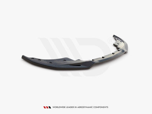 Maxton Design V.3 Gloss Black Front Splitter/Lip Spoiler for BMW 4 Series G22 Coupe M Sport/M-Pack (2020+) - Piano Black Front Bumper Lip, Chin Spoiler, Lower Valance Skirt, Bumper Extension