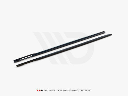 Maxton Design V.1 Gloss Black Side Skirts, Side Splitters & Sill Extensions for BMW 4 Series G22 Coupe M Sport 2020+ (Rocker Panel Aero Blades, Side Skirt Diffusers, ABS) | Fits 420i 430i M440i xDrive
