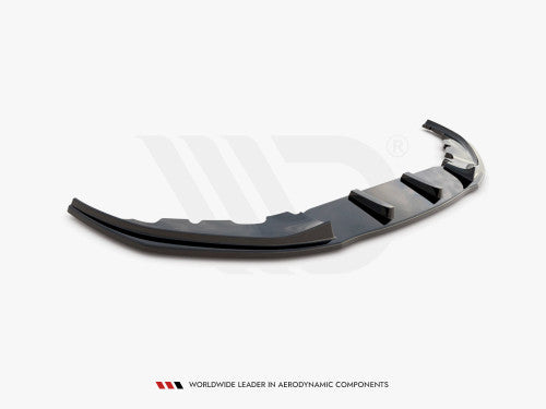 Maxton Design V2 Gloss/Piano Black Front Splitter for BMW 7 Series G11 2015-2018 Pre-Facelift M Sport (M-Pack/M Paket) - Front Lip / Chin Spoiler / Bumper Lip / Front Blade Aero Lower Valance Extension / Air Dam / Front Apron