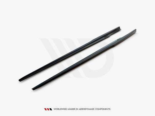 Maxton Design Gloss Piano Black Side Skirts Extensions / Side Splitters for BMW 8 Series G15 Coupe M Sport / M Pack (2018+) – ABS Rocker Panel Sill Blades, Aero Body Kit Upgrade