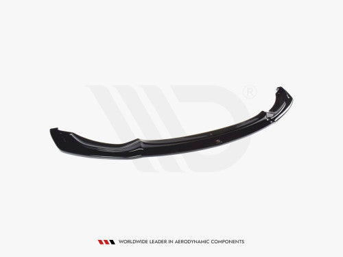 Maxton Design V1 Gloss Black Front Splitter / Front Lip Spoiler for BMW M3 F80 Saloon/Sedan 2014-2019 - Chin Spoiler, Front Bumper Lip, Front Skirt, Lower Valance, Front Apron, Air Dam - ABS Piano Black