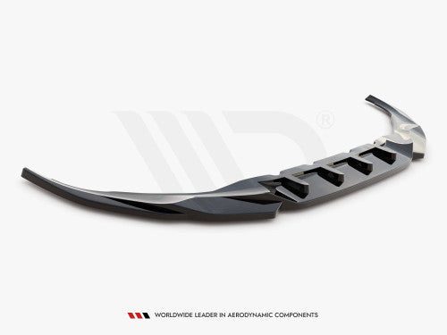 Maxton Design V.2 Gloss Black Front Splitter / Front Lip Spoiler for BMW 7 Series G11 LCI Facelift M Sport (M-Pack) 2019-onwards ABS