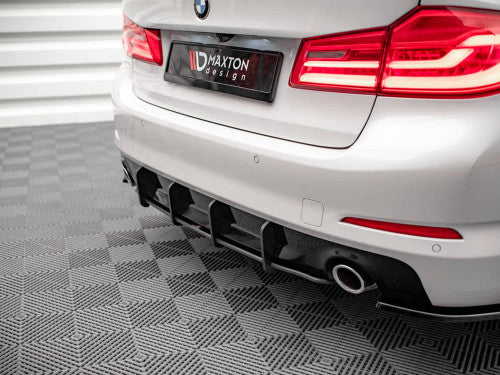 Maxton Design Street Pro Rear Diffuser for BMW 5 Series G30 (20172020) Black ABS Rear Splitter/Valance