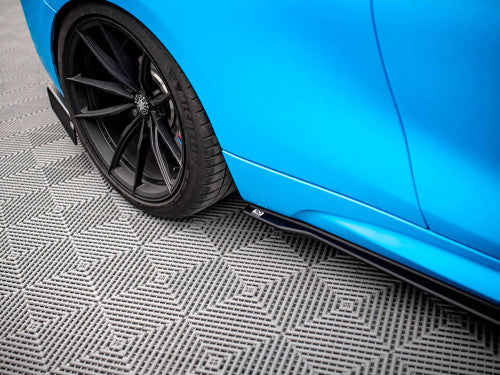 Maxton Design Street Pro Side Skirt Diffusers/Extensions for BMW M2 F87 (2016-2020) - 10mm ABS, Matte Black or Matte Black/Red Core