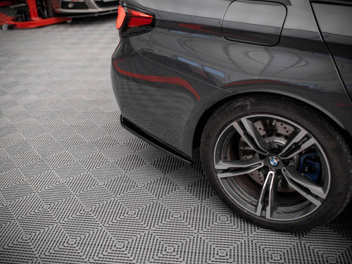Maxton Design Piano Gloss Black Rear Spats & Side Splitters for BMW M5 F90 2017-2019 - Rear Bumper Corner Extensions, Rear Diffuser Side Extensions, Aero Fins - ABS Direct Fit Pair with Fitting Kit