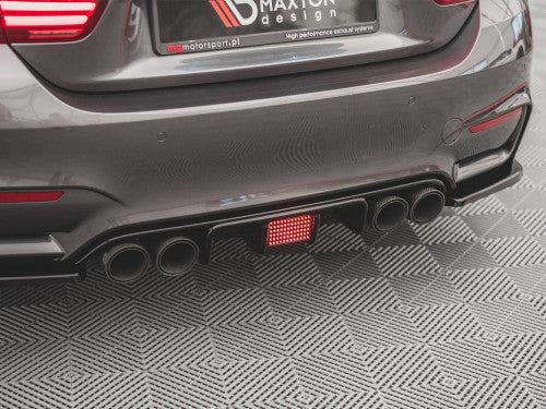 BMW M4 F82 Coupe 2014-2020 Rear Centre/Center LED Third Brake Light (CHMSL) - Maxton Design Gloss Black Stop Lamp - Fits Maxton RS1 Rear Diffuser - Diffuser Brake Light Upgrade