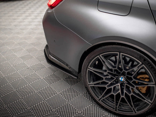 Maxton Design Street Pro Rear Corner Extensions/Side Splitters for BMW M3 G80 (2021+) - Matte Black 10mm ABS Rear Spats, Bumper Extensions & Rear Lip Arch Splitters
