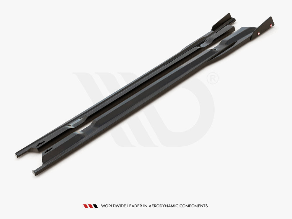 Maxton Design - SIDE SKIRTS DIFFUSERS + FLAPS NISSAN GTR R35 1ST FACELIFT