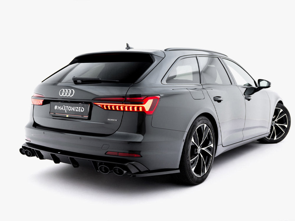 Maxton Design - Rear Valance + Exhaust Ends Imitation Audi A6 Sedan / Avant C8 / C8 Facelift
