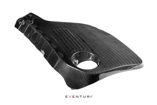 Eventuri Carbon Fibre (Carbon Fiber) Engine Top Cover / Motor Shroud for BMW M3 F80 & M4 F83 (F8X S55) - Prepreg Carbon, Direct-Replacement Underbonnet/Underhood Engine Bay Dress-Up, OEM+ Upgrade