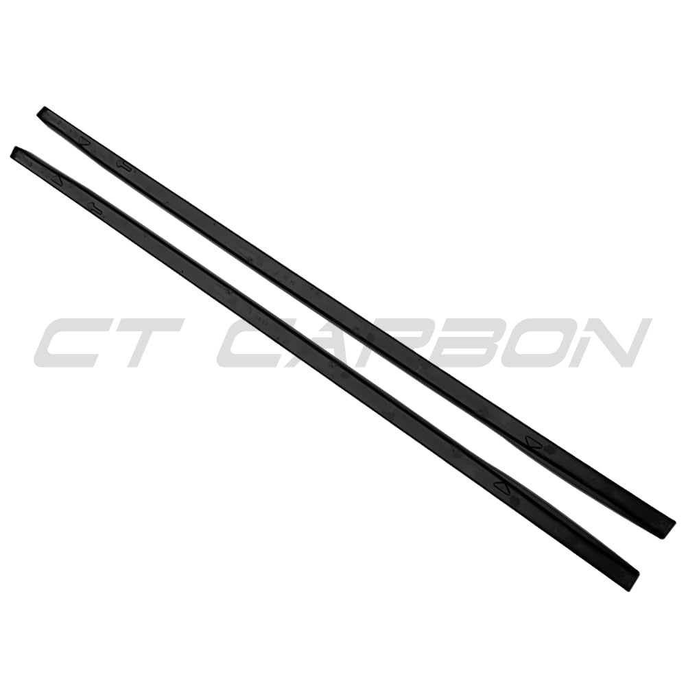 Volkswagen VW Golf Mk8 (8) R & GTI Gloss Piano Black Side Skirts / Side Splitter Extensions | ABS Sill & Rocker Panel Blades | 2020-2025 | BLAK by CT Carbon