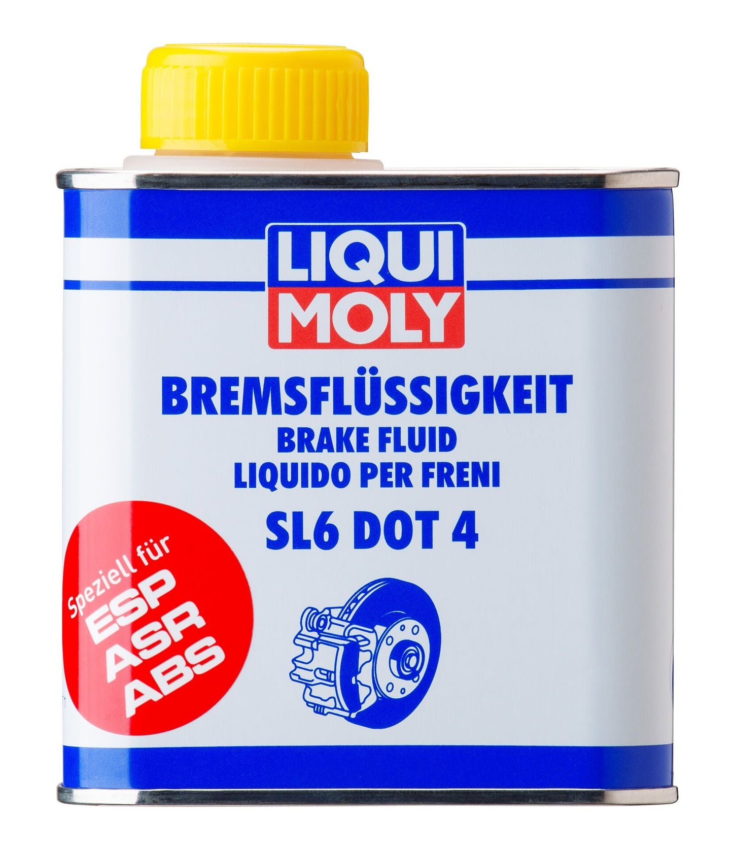 Liqui Moly SL6 DOT 4 LV Low Viscosity Brake & Clutch Hydraulic Fluid 500ml (0.5L) | ISO 4925 Class 6 | High Wet Boiling Point | ABS/ESP/ESC/DSC/EBD | Audi BMW VW Skoda SEAT Approvals TL 766-Z, BMW QV 34 1, GM GMW 3356 | Part 3086