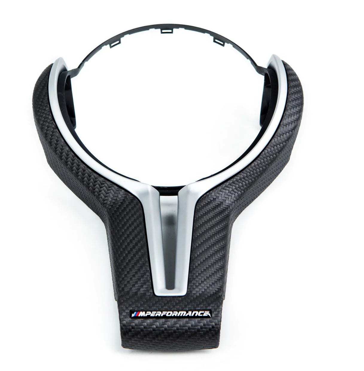 BMW F87 M2 / M2 Competition (M2 Comp) Steering Wheel Centre/Center Trim – Real Matte Carbon Fibre Spoke Cover Insert (Dry/Satin), Genuine M Performance OEM 32302413480
