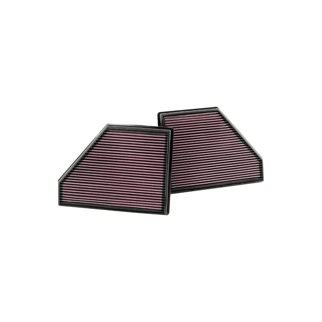 K&N 33-2407 Air Filter Pair for BMW X5 E70 V8 4.8L 4.8i/48i xDrive (2007-2013) - High Flow Drop-In Panel Engine Intake Filters - Washable Reusable Cotton Gauze, Lifetime Serviceable - OEM Replacement Performance - Twin Set/2 Pack