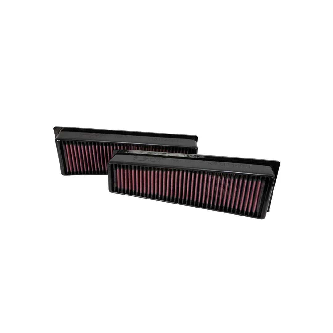 K&N 33-2449 Washable Engine Air Filter Pair (Set of 2) for BMW X5M/X6M & X5 50i/X6 50i xDrive 4.4L V8 (S63/N63) - E70 F85 F86 E71/E72 F15 - High-Flow OEM Replacement Drop-In Panels for Factory Airbox