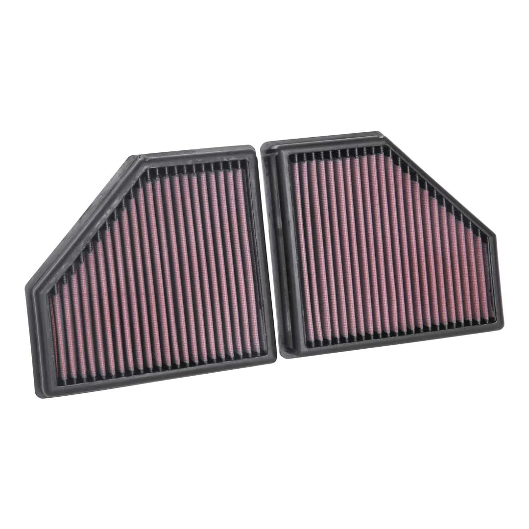 K&N 33-5086 High-Flow Replacement Panel Air Filter (Pair) for BMW M550i xDrive G30 & 750i xDrive G11/G12 4.4 V8 N63 – Drop-In OEM Fit, 2 per Box